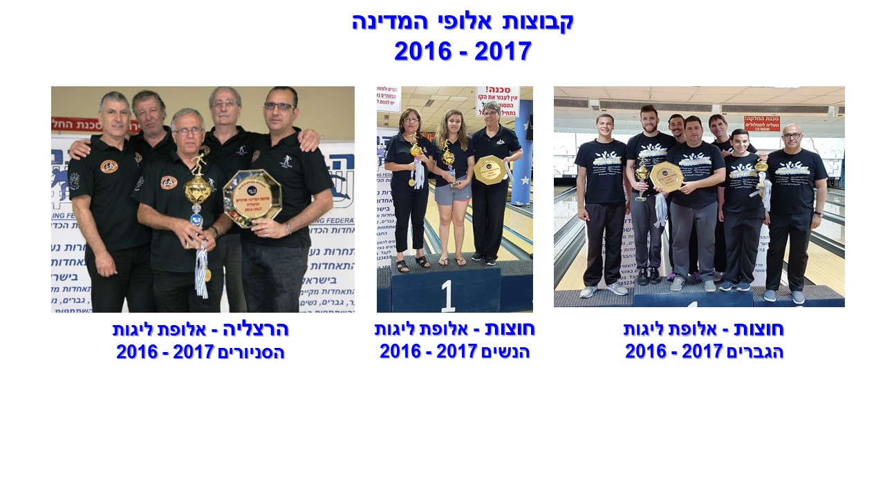 ליגות ה.כ.י לעונת 2016/17- קבוצות אלופות ופירוט הזוכים בפרסים