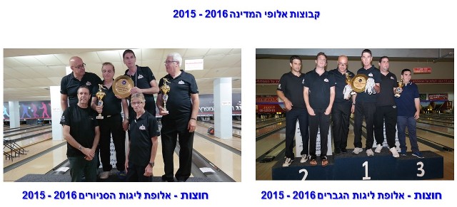 ליגות ה.כ.י לעונת 2015/16 - קבוצות אלופות ופירוט הזוכים בפרסים